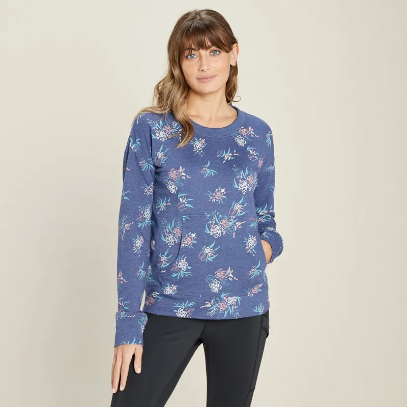 Sherpa Womens Gita Pullover Neelo Blue Floral-1